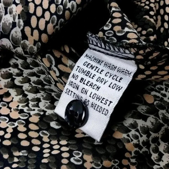 Vintage Claudia Richard Snakeskin Print Top - Picture 4 of 11